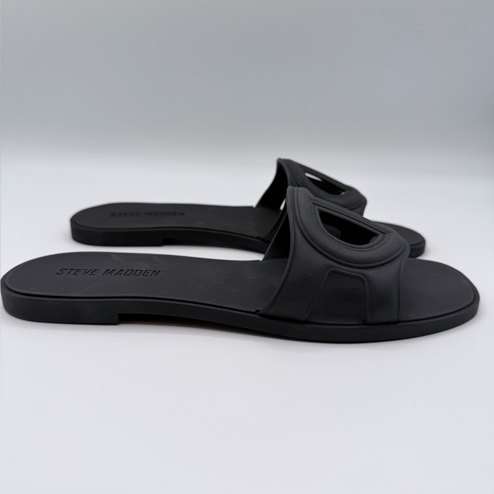 Steve Madden “Jellie” Black Slide Sandals - Picture 4 of 6